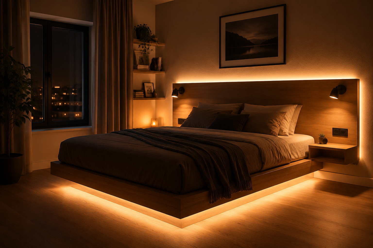 Creative LED strip lighting ideas for bedrooms