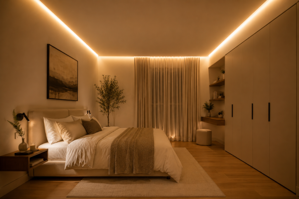 Small room LED strip lighting ideas