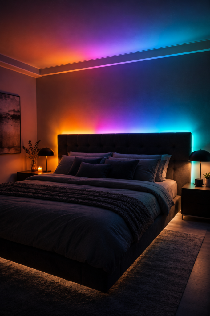 Bedroom LED wall decor lights