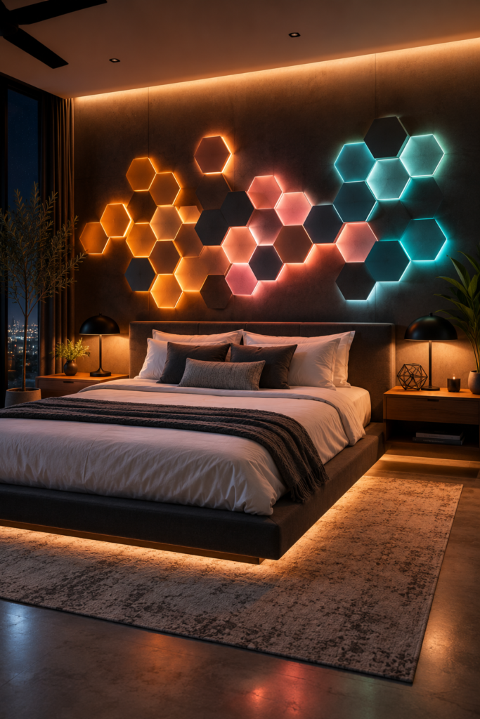 Bedroom LED wall decor lights