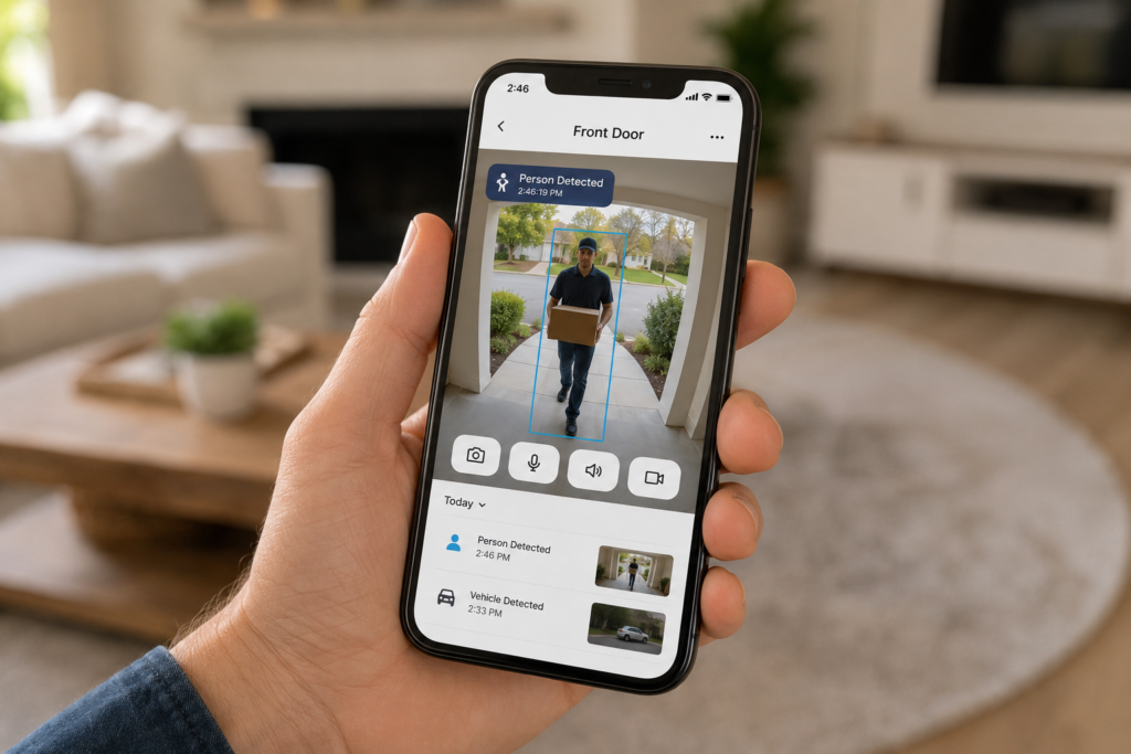 home security cameras with AI detection